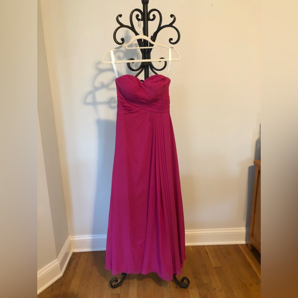 Azazie Pink Strapless Wedding Dress